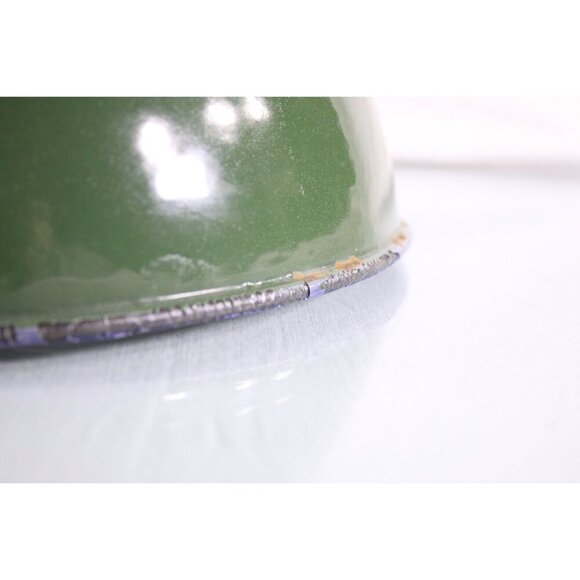 Vintage 12" Angled Industrial Salvage Barn Light Shade, Green enamel Factory - Picture 8 of 10